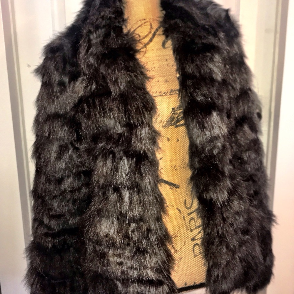 Betsey Johnson Faux Fur Jacket Brown Coat EUC